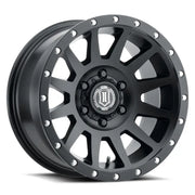 ICON 2017858347SB ICON Compression 17x8.5 6x5.5 0mm Offset 4.75in BS 106.1mm Bore Satin Black Wheel - 2017858347SB