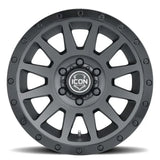 Gray alloy wheel for ICON Compression 18x9 double black RV parts & accessories