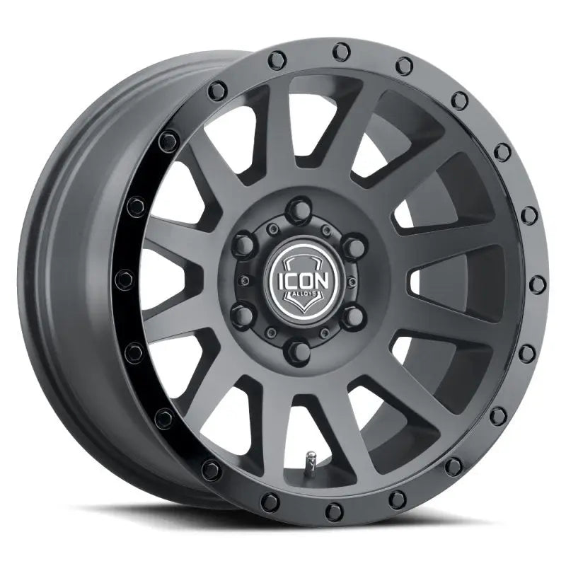 Gray off-road wheel 18x9 compression double black RV parts & accessories