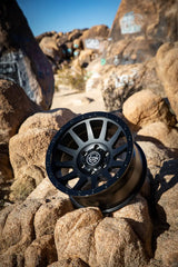 Black alloy wheel for RVs, 18x9 compression, double black RV parts & accessories