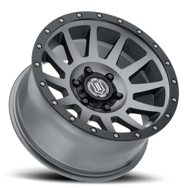 ICON 2018908350TT ICON Compression 18x9 6x5.5 0mm Offset 5in BS Titanium Wheel - 2018908350TT