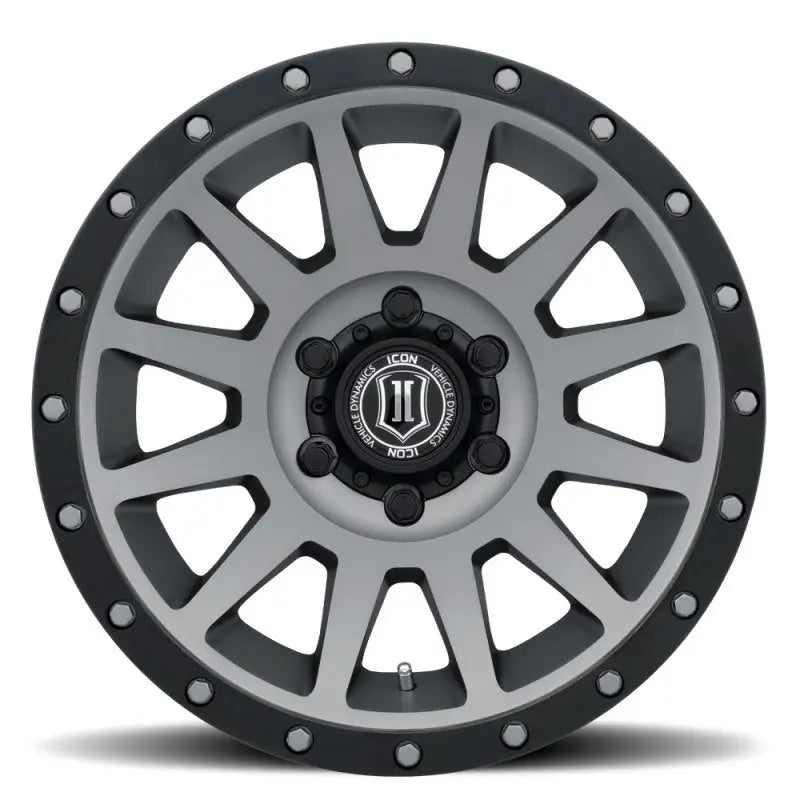 ICON 2018908350TT ICON Compression 18x9 6x5.5 0mm Offset 5in BS Titanium Wheel - 2018908350TT