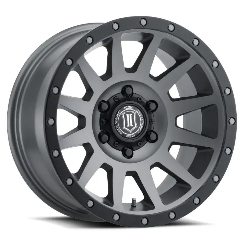 ICON 2018908350TT ICON Compression 18x9 6x5.5 0mm Offset 5in BS Titanium Wheel - 2018908350TT