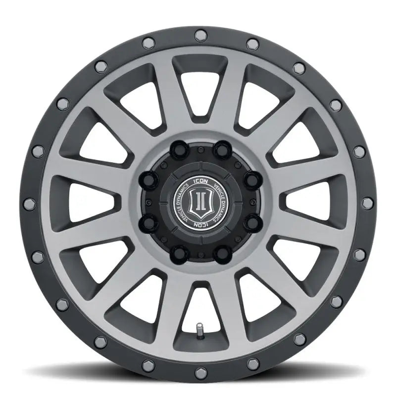 ICON 2018908152TT ICON Compression HD 18x9 8x170 6mm Offset 5.25in BS Titanium Wheel - 2018908152TT