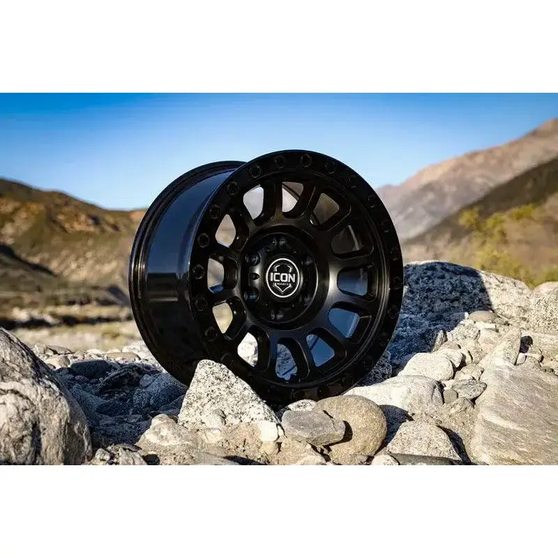 ICON Hulse 17 X 8.5 6 X 5.5 0mm Offset 4.75in BS Double Black - RV and Auto Parts
