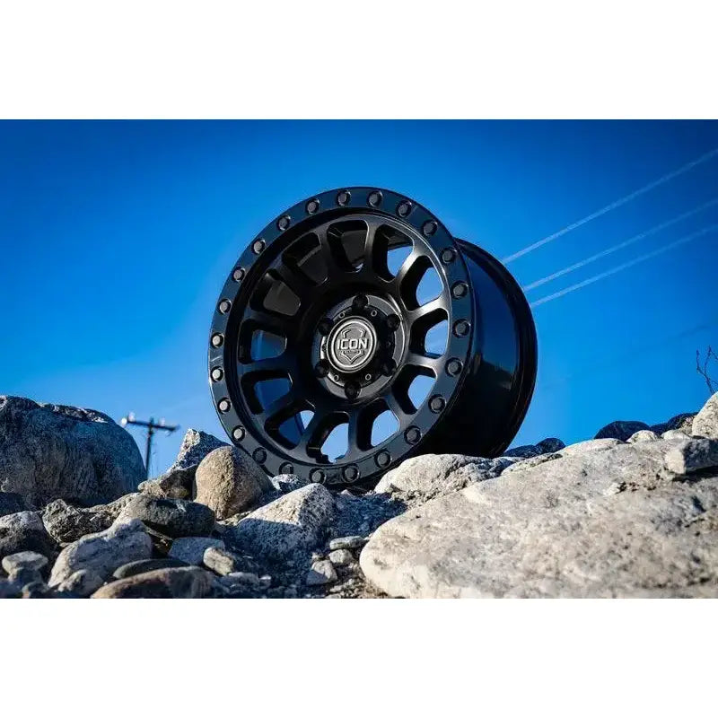 ICON Hulse 17 X 8.5 6 X 5.5 0mm Offset 4.75in BS Double Black - RV and Auto Parts