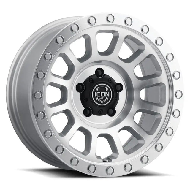 ICON Hulse 17 X 8.5 6 X 5.5 0mm Offset 4.75in BS Silver Machined - RV and Auto Parts