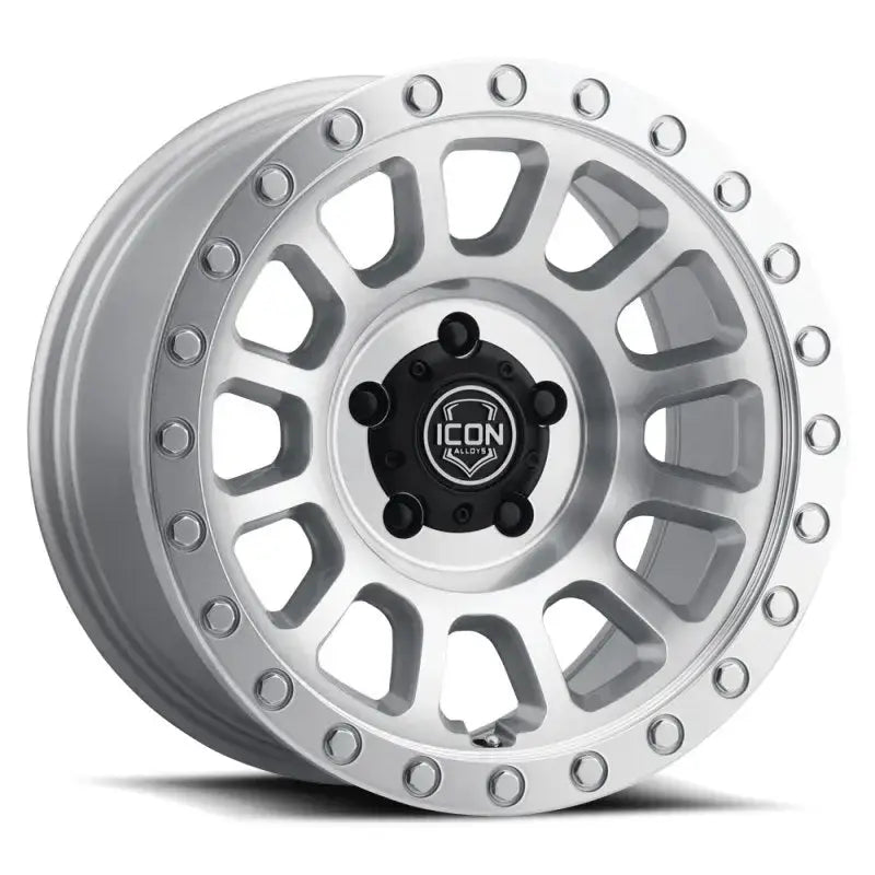 ICON Hulse 17 X 8.5 6 X 5.5 0mm Offset 4.75in BS Silver Machined - RV and Auto Parts
