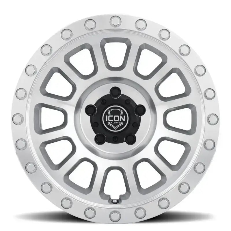 ICON Hulse 17 X 8.5 6 X 5.5 0mm Offset 4.75in BS Silver Machined - RV and Auto Parts