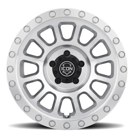 ICON Hulse 17 X 8.5 6 X 5.5 0mm Offset 4.75in BS Silver Machined - RV and Auto Parts