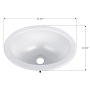 Icon Install The Drain As Required Sink 15919 - SO1013 Oval 10X13 Polar WH