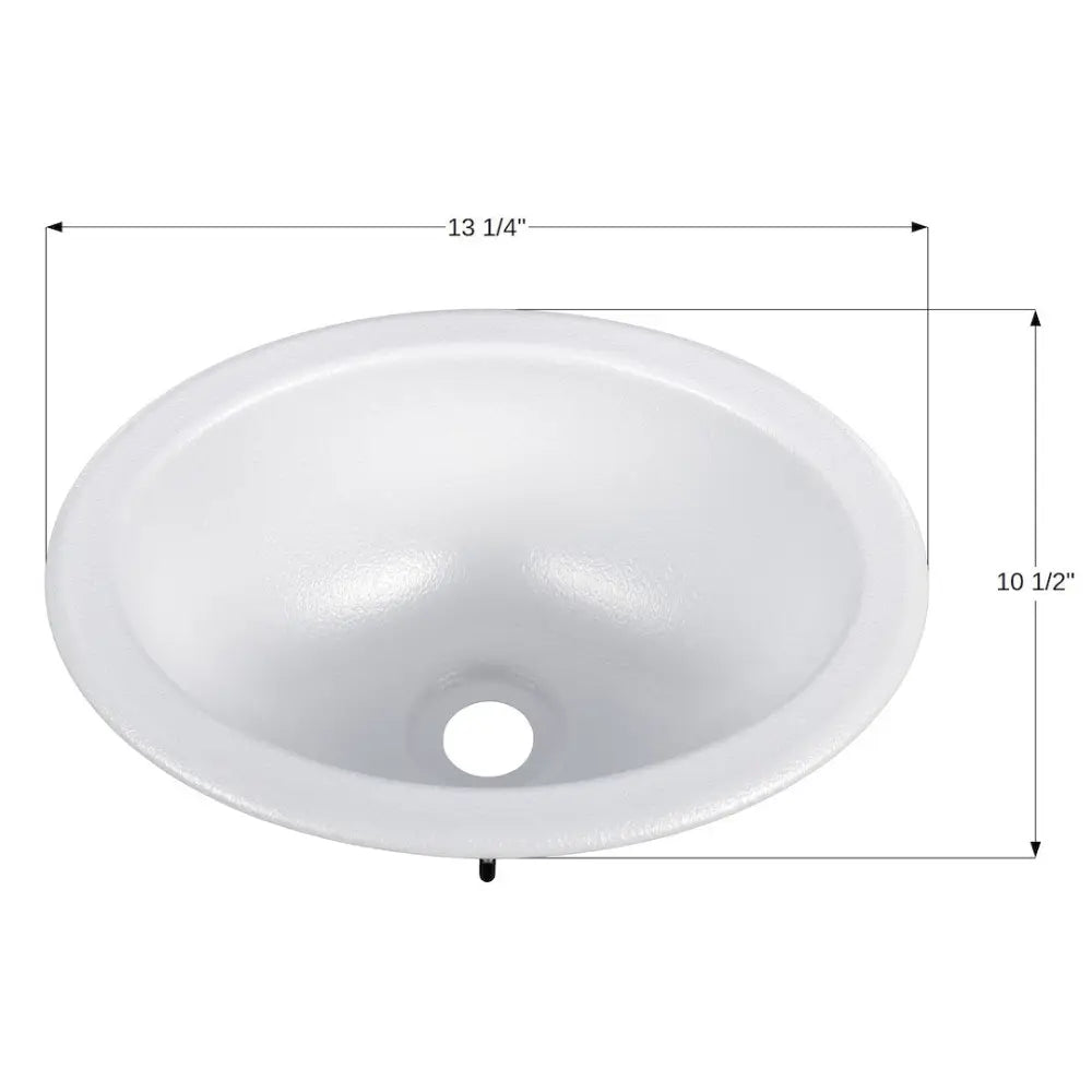 Icon Install The Drain As Required Sink 15919 - SO1013 Oval 10X13 Polar WH