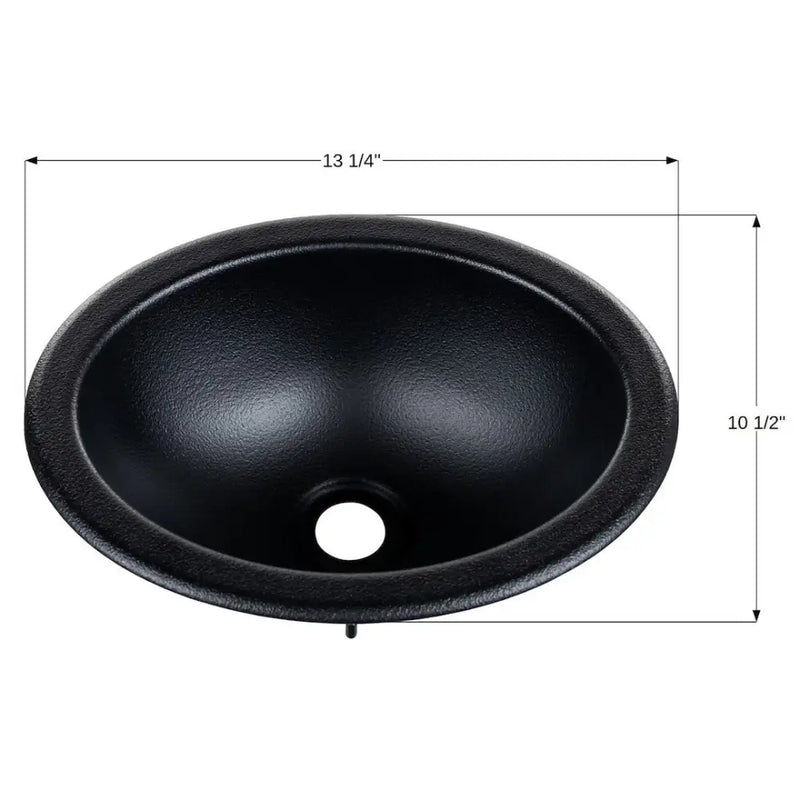 Icon Install The Drain As Required Sink 15920 - Black SO1013 Oval 10X13