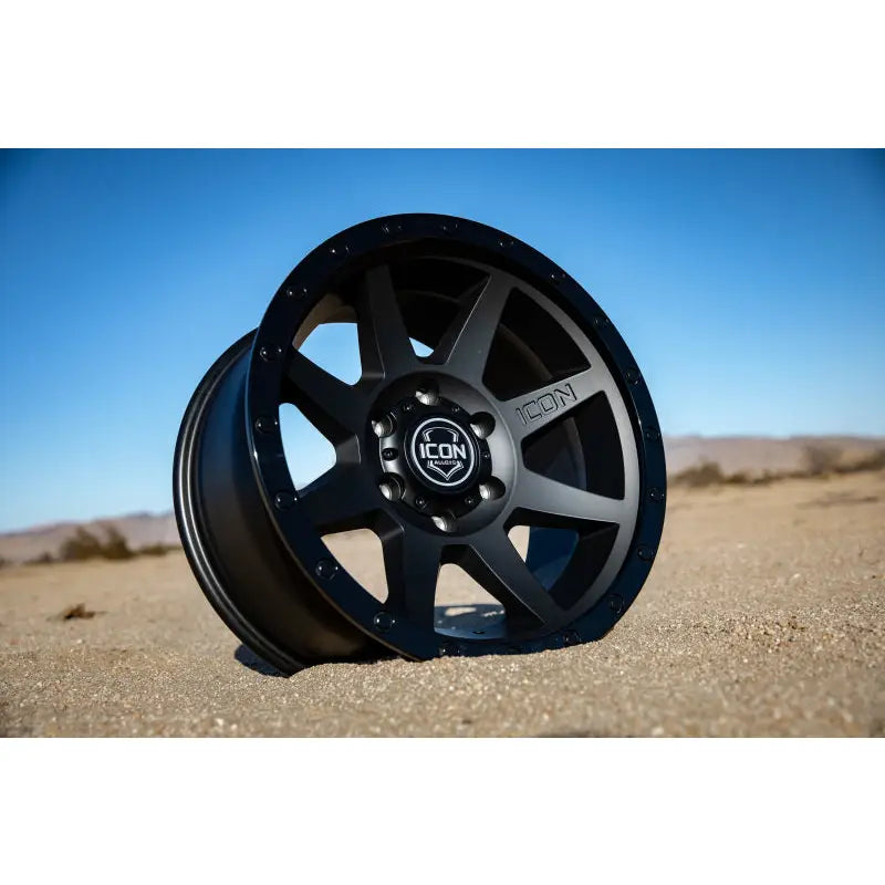 ICON 1817855557DB ICON Rebound 17x8.5 5x150 25mm Offset 5.75in BS 110.1mm Bore Double Black Wheel