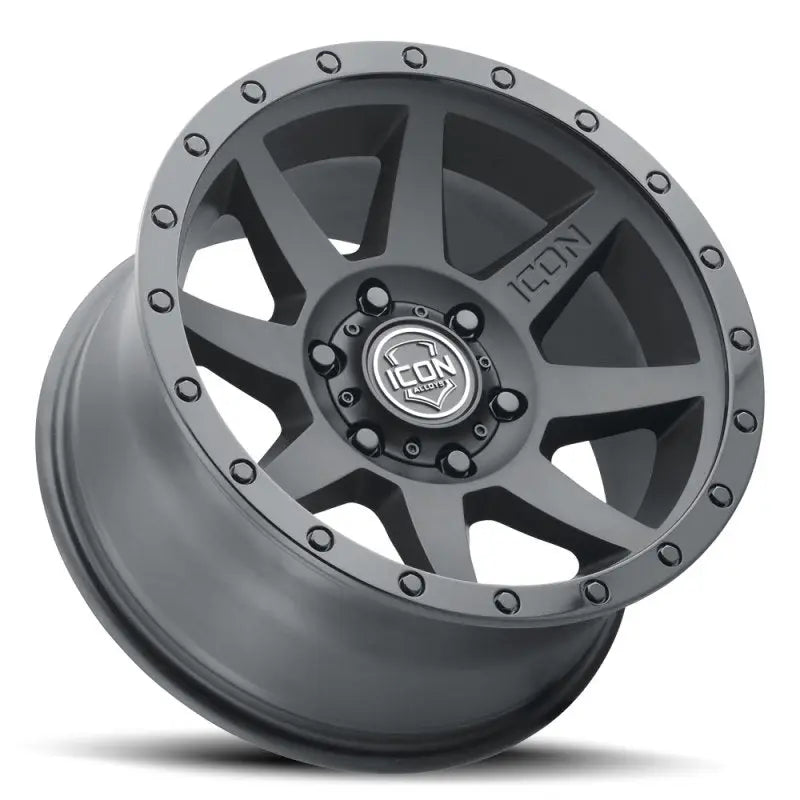 ICON 1817855557DB ICON Rebound 17x8.5 5x150 25mm Offset 5.75in BS 110.1mm Bore Double Black Wheel