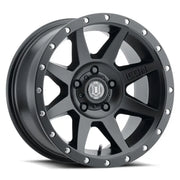 ICON Rebound 17x8.5 5x5.5 0mm Offset 4.75in BS Satin Black Wheel - 1817858547SB