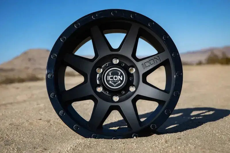 ICON Rebound 17x8.5 5x5 -6mm Offset 4.5in BS 71.5mm Bore Double Black Wheel - Wheels
