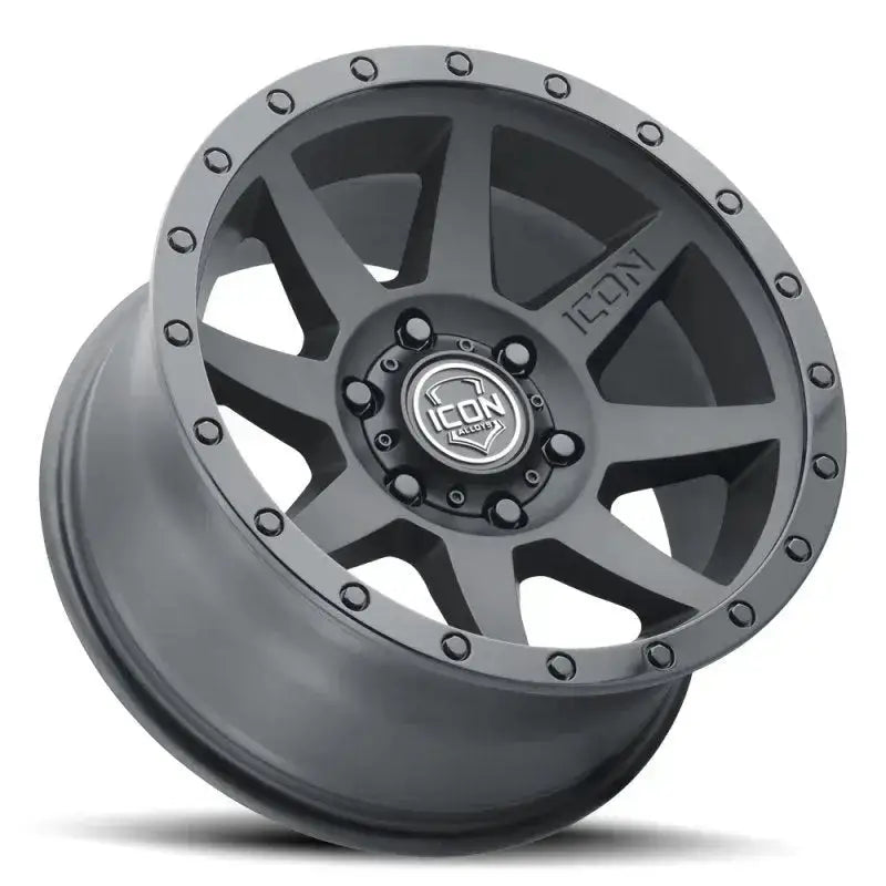 ICON Rebound 17x8.5 5x5 -6mm Offset 4.5in BS 71.5mm Bore Double Black Wheel - Wheels