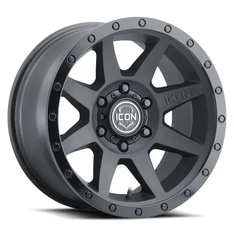 ICON Rebound 17x8.5 5x5 -6mm Offset 4.5in BS 71.5mm Bore Double Black Wheel - Wheels