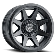 ICON 1917858347SB ICON Rebound 17x8.5 6x5.5 0mm Offset 4.75in BS 106.1mm Bore Satin Black Wheel - 1917858347SB