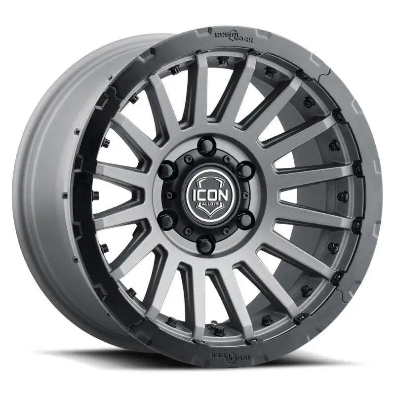 ICON Recon Pro 17x8.5 6x5.5 0mm Offset 4.75in BS 106.1mm Bore Charcoal Wheel - RV and Auto Parts