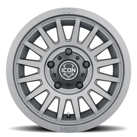 ICON Recon SLX 17x8.5 6x5.5 BP 0mm Offset 4.75in BS 106.1mm Bore Charcoal Wheel - Truck & Automotive
