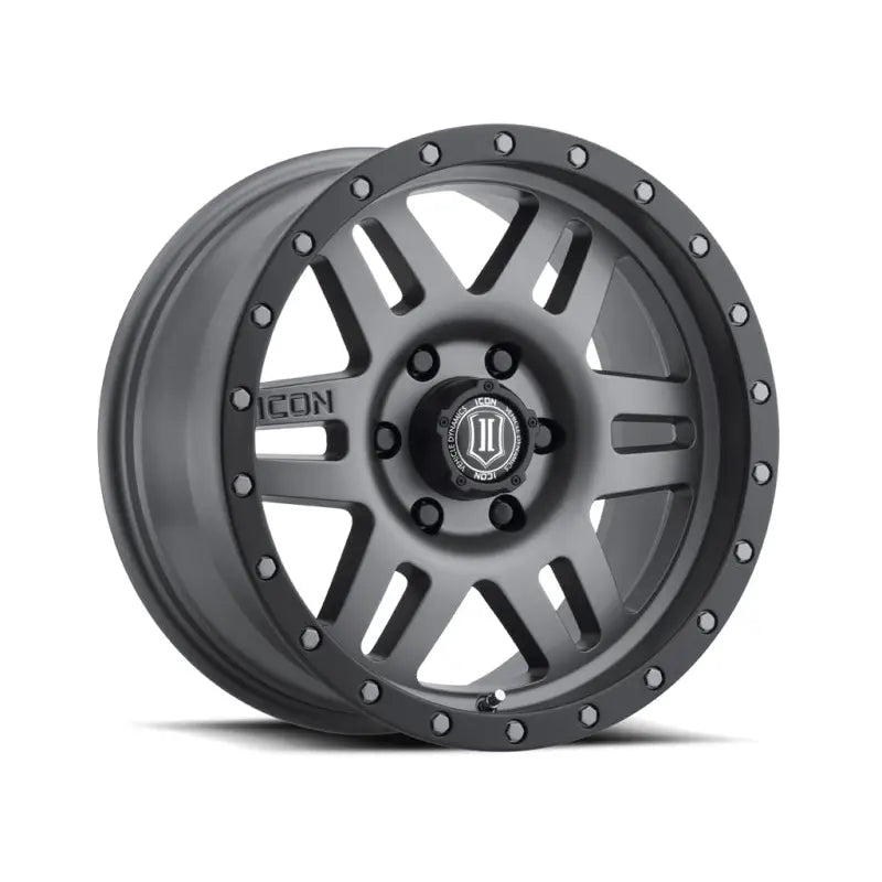 ICON 1417858347TT ICON Six Speed 17x8.5 6x5.5 0mm Offset 4.75in BS 108mm Bore Titanium Wheel - 1417858347TT
