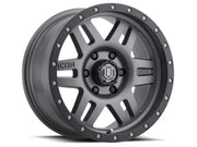 ICON Six Speed 17x8.5 6x5.5 0mm Offset 4.75in BS 108mm Bore Titanium Wheel - 1417858347TT