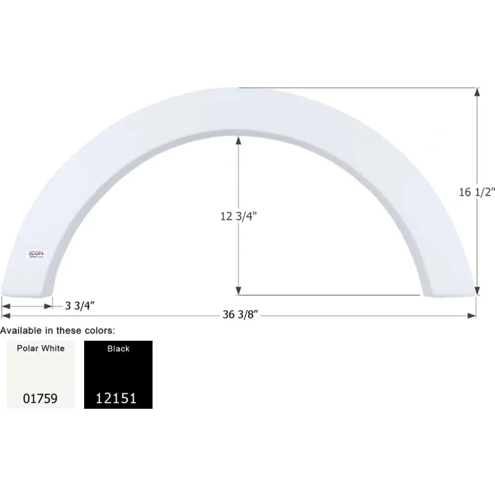 Icon Technologies Limited RV 12151 Fender Skirt - Black