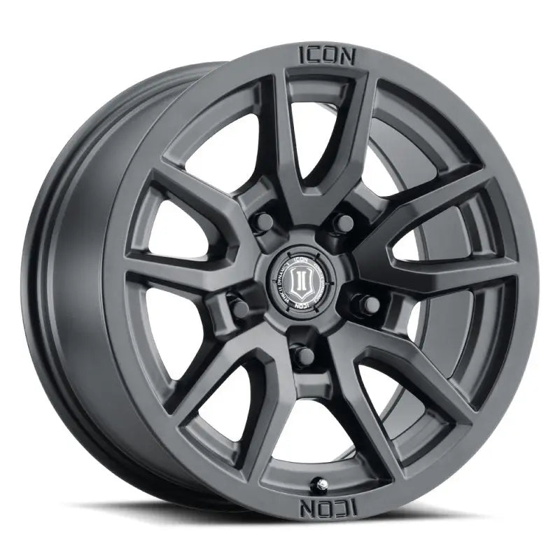 ICON 2617855557SB ICON Vector 5 17x8.5 5x150 25mm Offset 5.75in BS 110.1mm Bore Satin Black Wheel - 2617855557SB