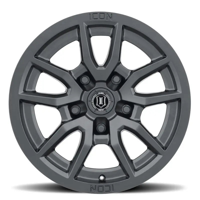 ICON 2617855557SB ICON Vector 5 17x8.5 5x150 25mm Offset 5.75in BS 110.1mm Bore Satin Black Wheel - 2617855557SB