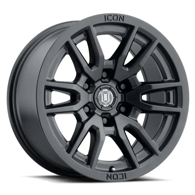 ICON Vector 6 17x8.5 6x135 6mm Offset 5in BS 87.1mm Bore Satin Black Wheel - 2417856350SB