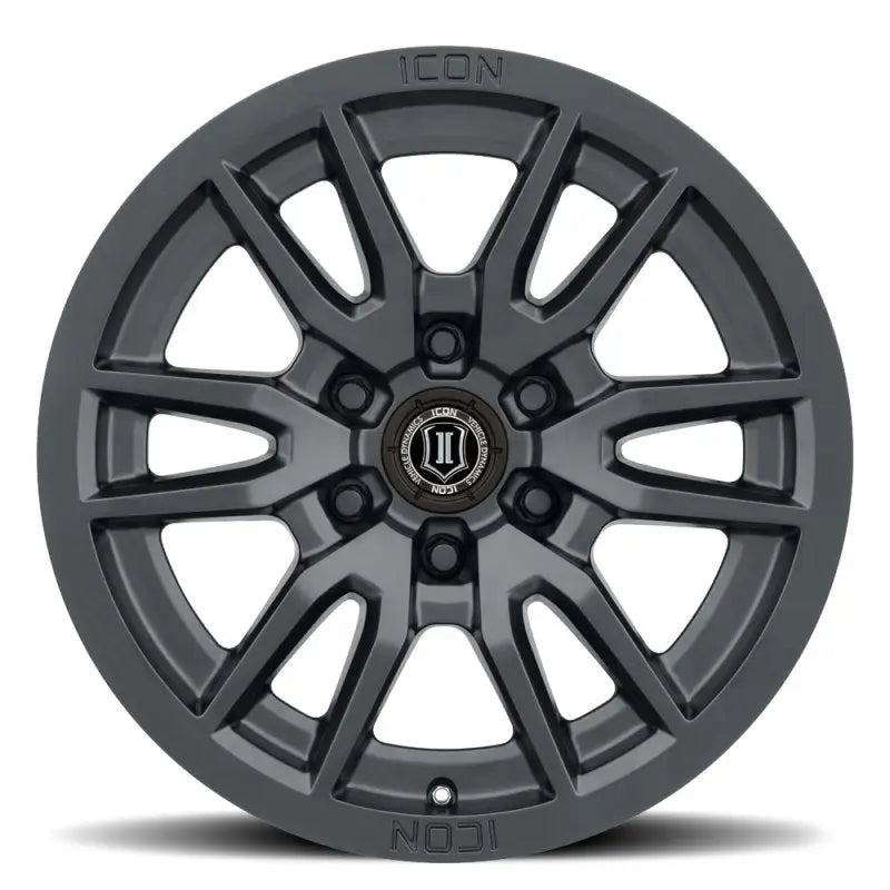 ICON 2417856350SB ICON Vector 6 17x8.5 6x135 6mm Offset 5in BS 87.1mm Bore Satin Black Wheel - 2417856350SB