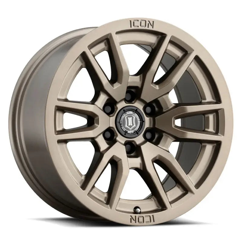ICON 2417858347BR ICON Vector 6 17x8.5 6x5.5 0mm Offset 4.75in BS 106.1mm Bore Bronze Wheel - 2417858347BR