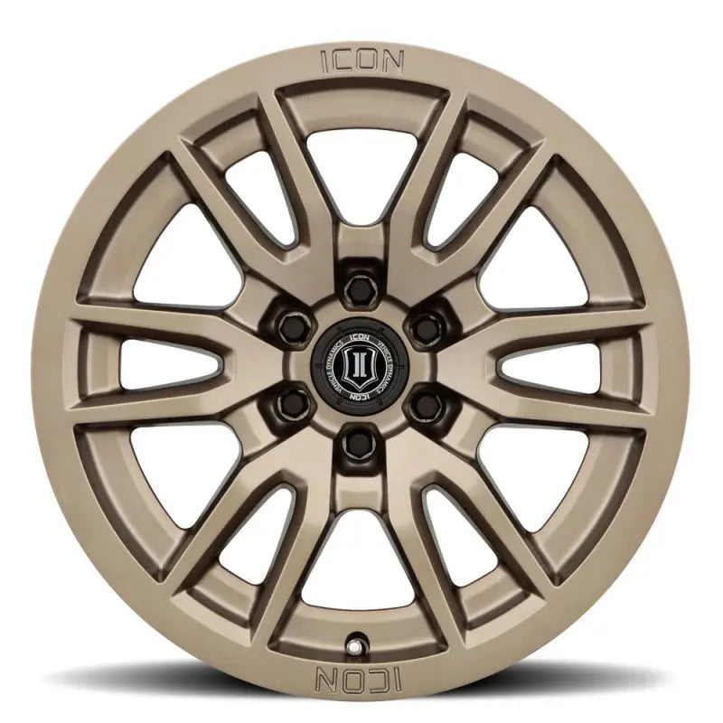 ICON 2417858347BR ICON Vector 6 17x8.5 6x5.5 0mm Offset 4.75in BS 106.1mm Bore Bronze Wheel - 2417858347BR