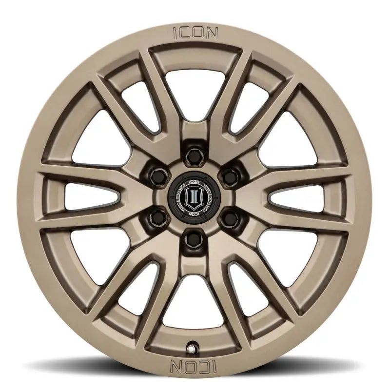 ICON Vector 6 17x8.5 6x5.5 0mm Offset 4.75in BS 106.1mm Bore Bronze Wheel - 2417858347BR