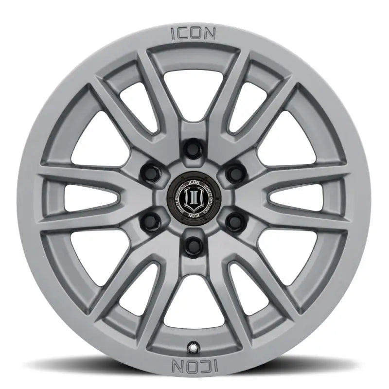 ICON 2417858347TT ICON Vector 6 17x8.5 6x5.5 0mm Offset 4.75in BS 106.1mm Bore Titanium Wheel - 2417858347TT