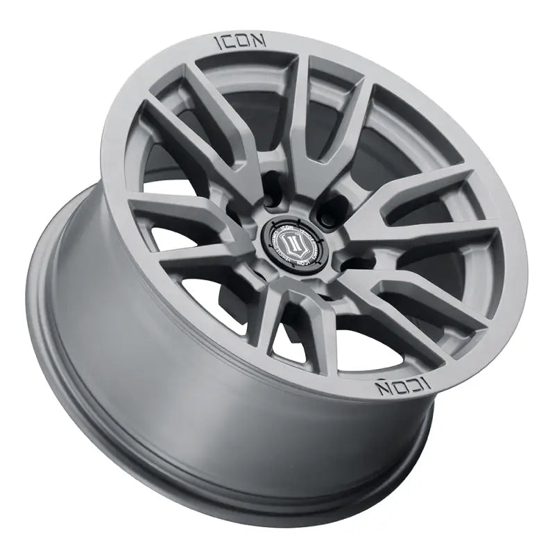 ICON Vector 6 17x8.5 6x5.5 0mm Offset 4.75in BS 106.1mm Bore Titanium Wheel - 2417858347TT