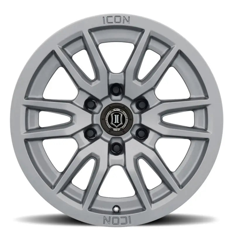ICON Vector 6 17x8.5 6x5.5 0mm Offset 4.75in BS 106.1mm Bore Titanium Wheel - 2417858347TT