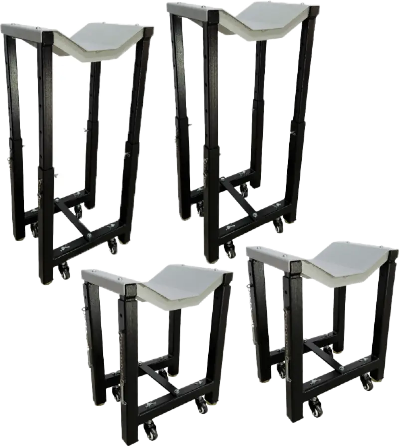 Ideal WHLSTDKITUF2500EHXBK Wheel Stand Kit (Uf-2200Eh-X) Set Of 4Ea Adjustable Height - Stands/Lifts