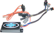 Black electronic module with wiring harness for bus pnp turn signals and turn signal control