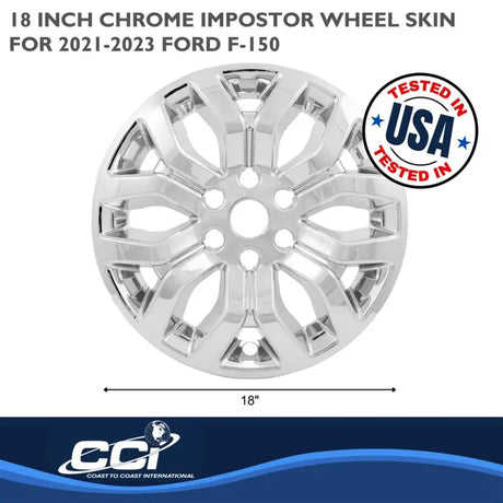 IMP491X Coast2Coast Ws 21-23 F150 Chrm 18’ 6 Y Spk - Wheel Skin