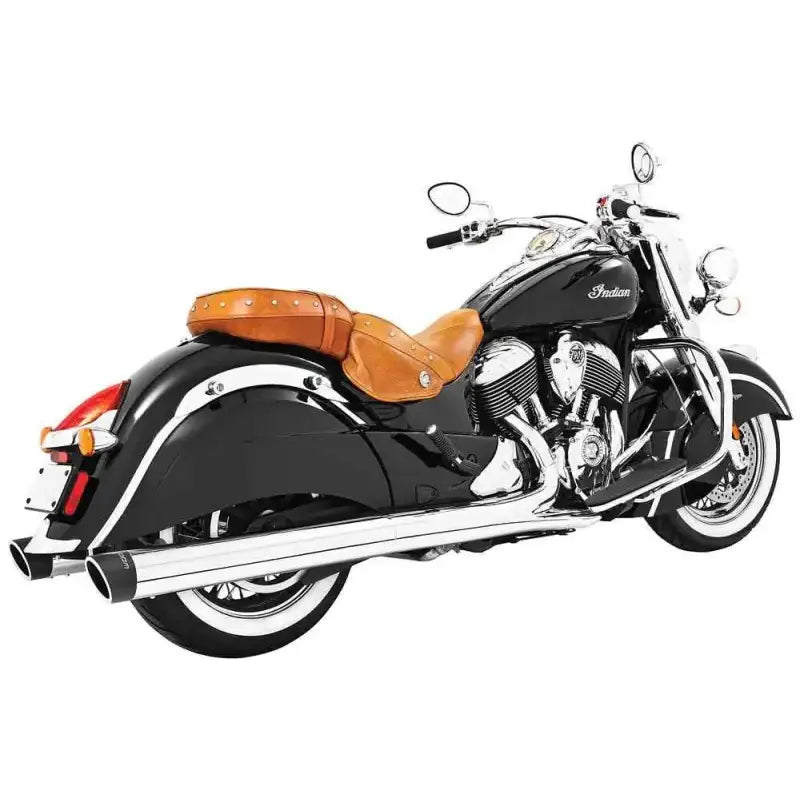 IN00029 Liberty Slip Ons 4" Chrome W/Black Tip `14 20 Indian