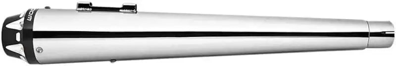 IN00054 American Outlaw Slip Ons 4.5" Chrome W/Black Tip Indian