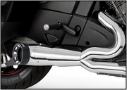 IN00269 2 1 Turnout Slash Cut Chrome W/Blk Tip `20 Up Challenger - 2-1 Exhaust