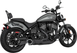 IN00405 Freedom Shorty 2-1 4.5 Inch Combat End Cap Indian Chief Bk/Bk - RV and Auto Parts