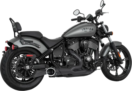 IN00405 Freedom Shorty 2-1 4.5 Inch Combat End Cap Indian Chief Bk/Bk - RV and Auto Parts