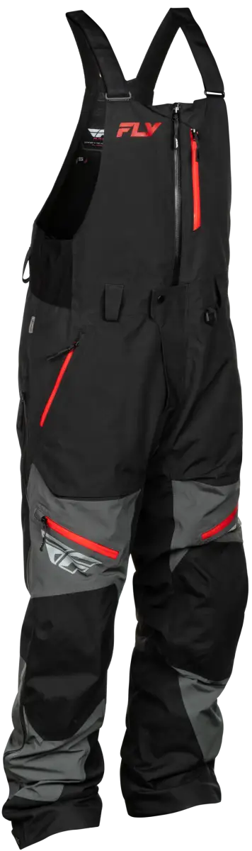 Incline Bib Grey/Black Lg - FLY RACING