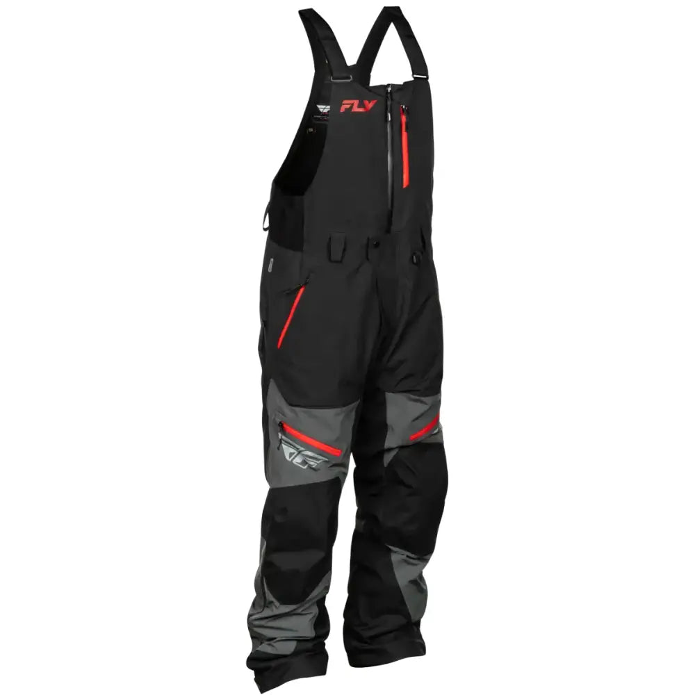 Incline Bib Grey/Black Md Tall - FLY RACING