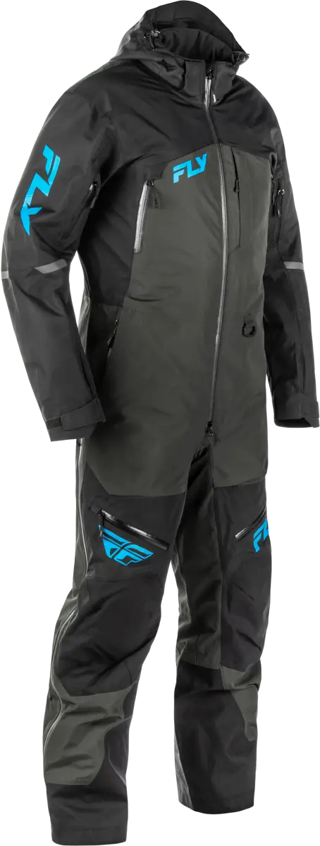 Incline Monosuit Black/Grey/Blue 2x - FLY RACING